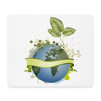 in the earth unfolds with banner - Mouse Pad (horizontal) - white - Front