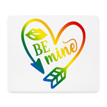 Valentinstag T-Shirt be mine Valentinstag - Mousepad (Querformat) - Weiß - Vorne