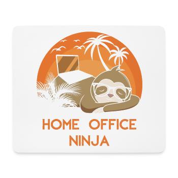 Bureau à domicile Ninja - Tapis de souris (format paysage) - blanc - Devant