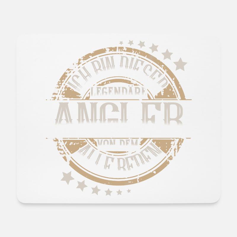 Angler Angeln - Mousepad (Querformat) - Weiß