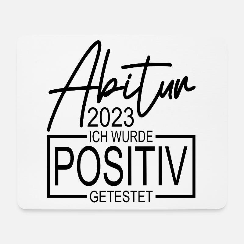 Abitur 2023 positiv getestet - Mousepad (Querformat) - Weiß