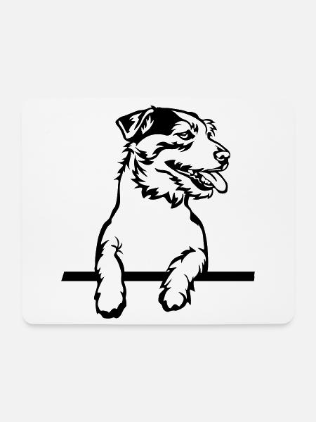 Jack Russell Terrier - Mousepad (Querformat) - Weiß