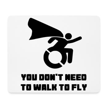 Sie müssen nicht laufen, um zu fliegen # - Mousepad (Querformat) - Weiß - Vorne