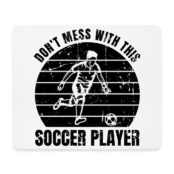 Funny football slogan - Mouse Pad (horizontal) - white - Front