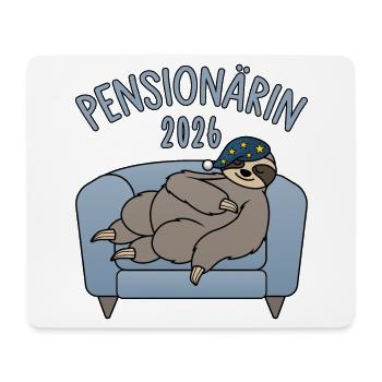  Pensionärin 2026 - Faultier Couch - Mousepad (Querformat) - Weiß - Vorne