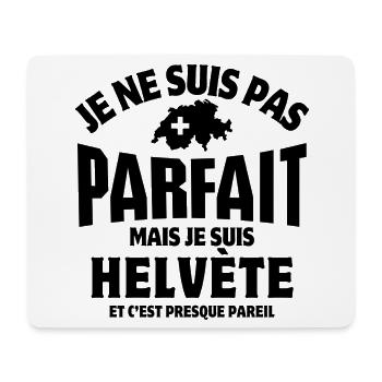 Suisse, Suisse humour, Helvète - Tapis de souris (format paysage) - blanc - Devant