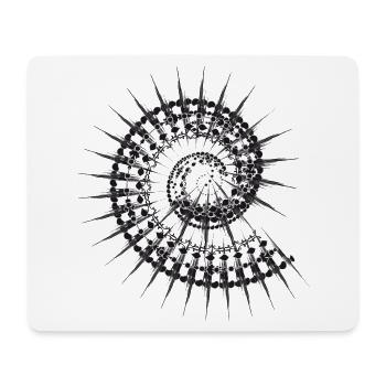 Shell shape snail in black and white - Mouse Pad (horizontal) - white - Front