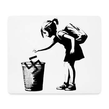 Swastika Trash Street Art Style - Mouse Pad (horizontal) - white - Front