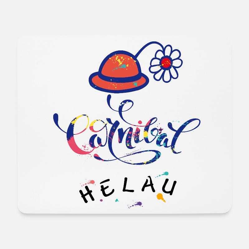 Karneval Fasching Konfetti - Mousepad (Querformat) - Weiß