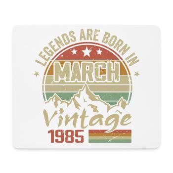 The Legends Were Born in March 1985 Vintage Gift - Mouse Pad (horizontal) - white - Front