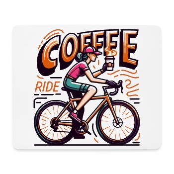 Vibrant Coffee Ride Illustration - Mouse Pad (horizontal) - white - Front