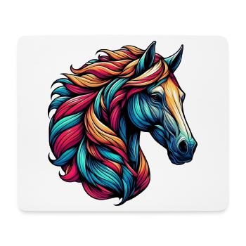 Pferd - Mousepad (Querformat) - Weiß - Vorne