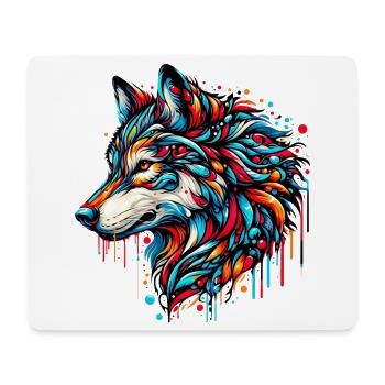 Wolf - Mouse Pad (horizontal) - white - Front