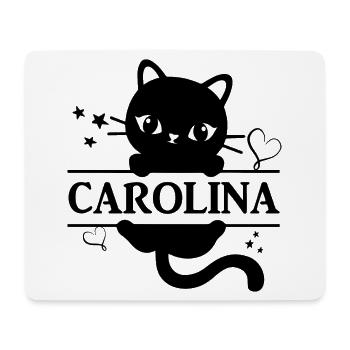 t-shirt Carolina t-shirt cat Katze cat chat - Mouse Pad (horizontal) - white - Front