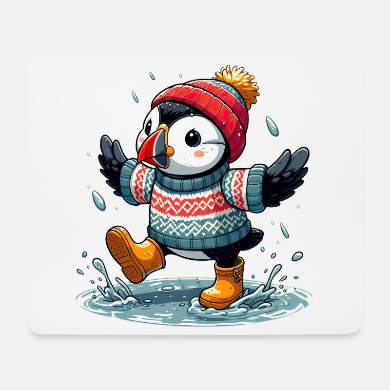Island Puffin 12 - Mousepad (Querformat) - Weiß