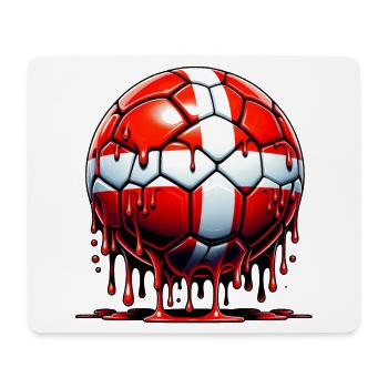 Danemark Football Liquide - Tapis de souris (format paysage) - blanc - Devant