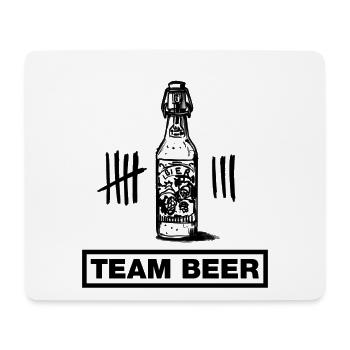 Flasche Bier, Beer, Cerveza (JGA-Team-Design) - Mousepad (Querformat) - Weiß - Vorne