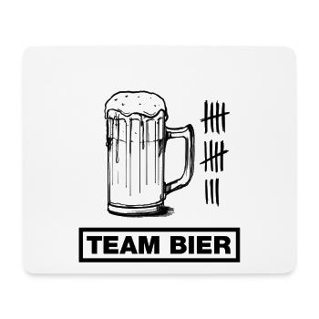 Glas Bier, Beer, Cerveza (JGA-Team-Design) - Mousepad (Querformat) - Weiß - Vorne