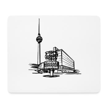 Berlin - Alex/Tour de télévision - Tapis de souris (format paysage) - blanc - Devant