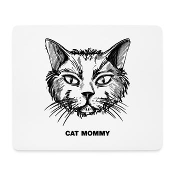 Maman chat - Tapis de souris (format paysage) - blanc - Devant