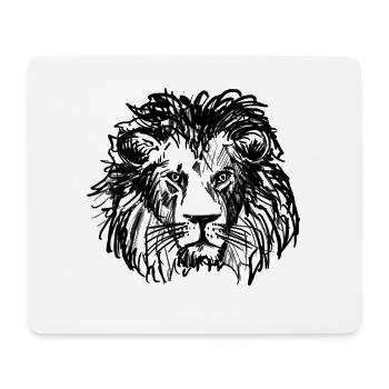 Lion - Tapis de souris (format paysage) - blanc - Devant