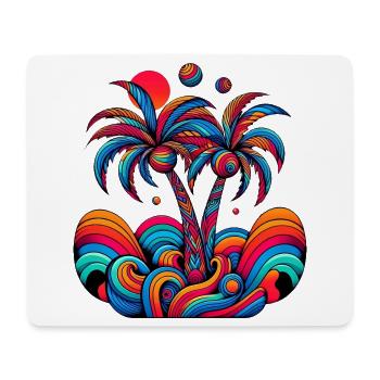 Palmen - Mousepad (Querformat) - Weiß - Vorne