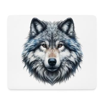 Wolf - Mousepad (Querformat) - Weiß - Vorne