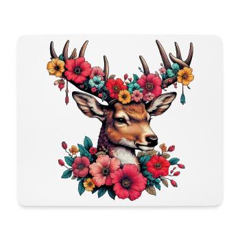 Hirsch - Mousepad (Querformat) - Weiß - Vorne
