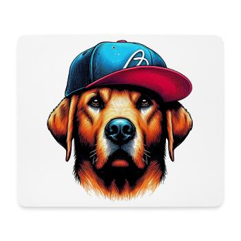 Chien - Tapis de souris (format paysage) - blanc - Devant