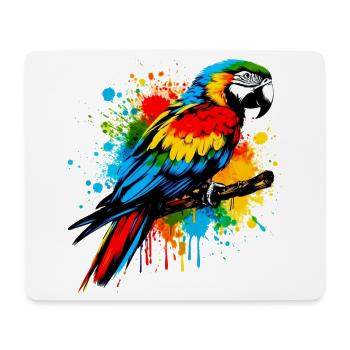 Parrot - Mouse Pad (horizontal) - white - Front