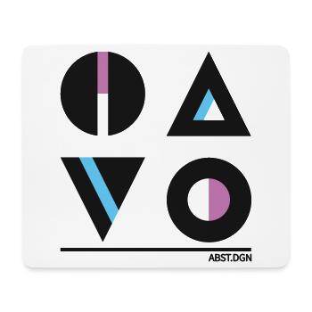 Abstrakte Geometrie Design - Stylische Mode - Mousepad (Querformat) - Weiß - Vorne
