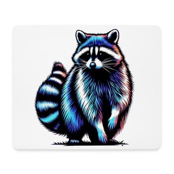 Raton laveur - Tapis de souris (format paysage) - blanc - Devant