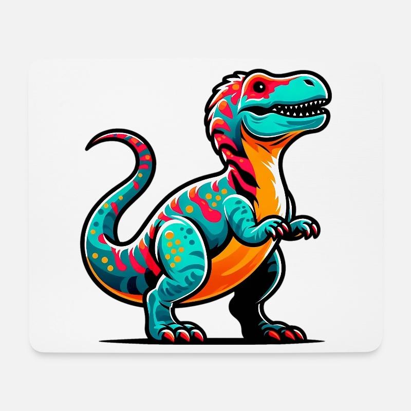Dinosaurier - Mousepad (Querformat) - Weiß