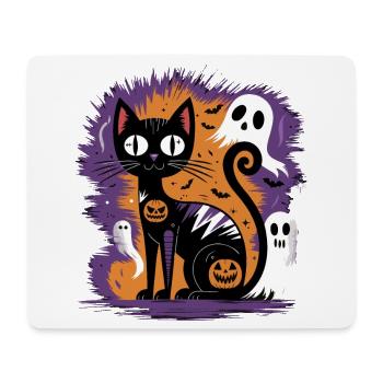 Spooky Halloween Cat - Mouse Pad (horizontal) - white - Front