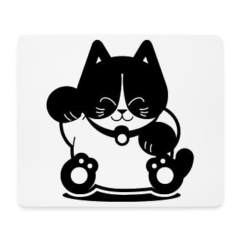 Tuxedo Cat - Mousepad (Querformat) - Weiß - Vorne