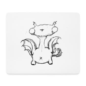 Drache - Mousepad (Querformat) - Weiß - Vorne