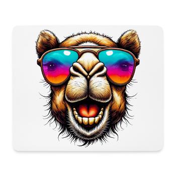 Chameau - Tapis de souris (format paysage) - blanc - Devant
