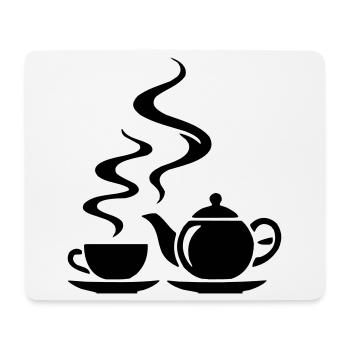 Cafetière Tasse à café - Tapis de souris (format paysage) - blanc - Devant