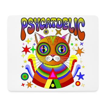 PSYCATDELIC - Mouse Pad (horizontal) - white - Front