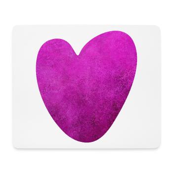 Herz pink Hochzeit Liebe Struktur Pärchen Love Fan - Mousepad (Querformat) - Weiß - Vorne