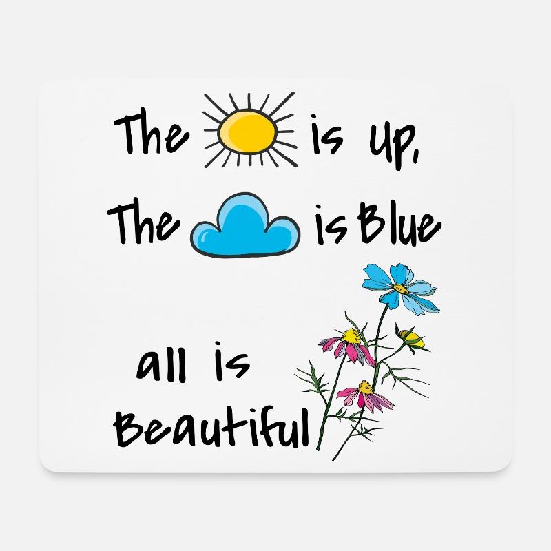 Life is beautiful - Mousepad (Querformat) - Weiß