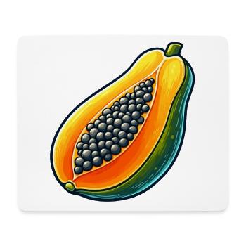 Lebendiges und farbenfrohes Papaya-Design - Mousepad (Querformat) - Weiß - Vorne