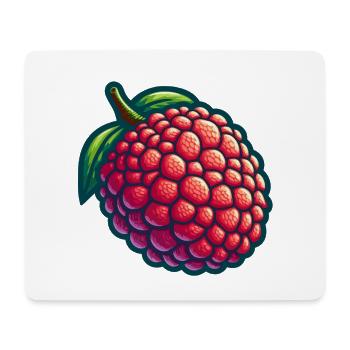 Litschi natürliche Illustration - Mousepad (Querformat) - Weiß - Vorne