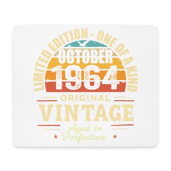Retro October 1964 - birthday october 1964 - Mouse Pad (horizontal) - white - Front