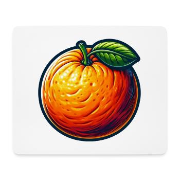 Bunt illustriertes Orange - Mousepad (Querformat) - Weiß - Vorne