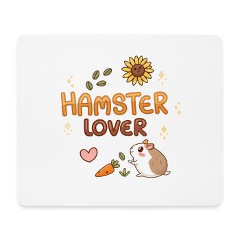 Design süße Hamster Liebe Illustration - Mousepad (Querformat) - Weiß - Vorne