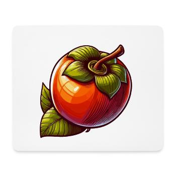 Fruit Kaki Vintage Esprit Botanique - Tapis de souris (format paysage) - blanc - Devant