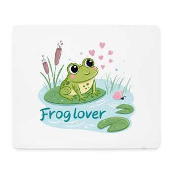 Grenouille Gourmande Amour - Tapis de souris (format paysage) - blanc - Devant