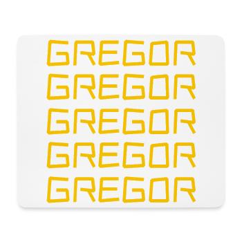 Vorname Gregor - Mousepad (Querformat) - Weiß - Vorne