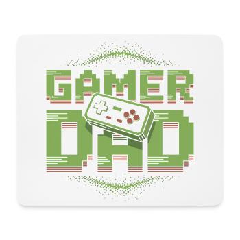 Gamer Dad Pixel Art Design - Mouse Pad (horizontal) - white - Front